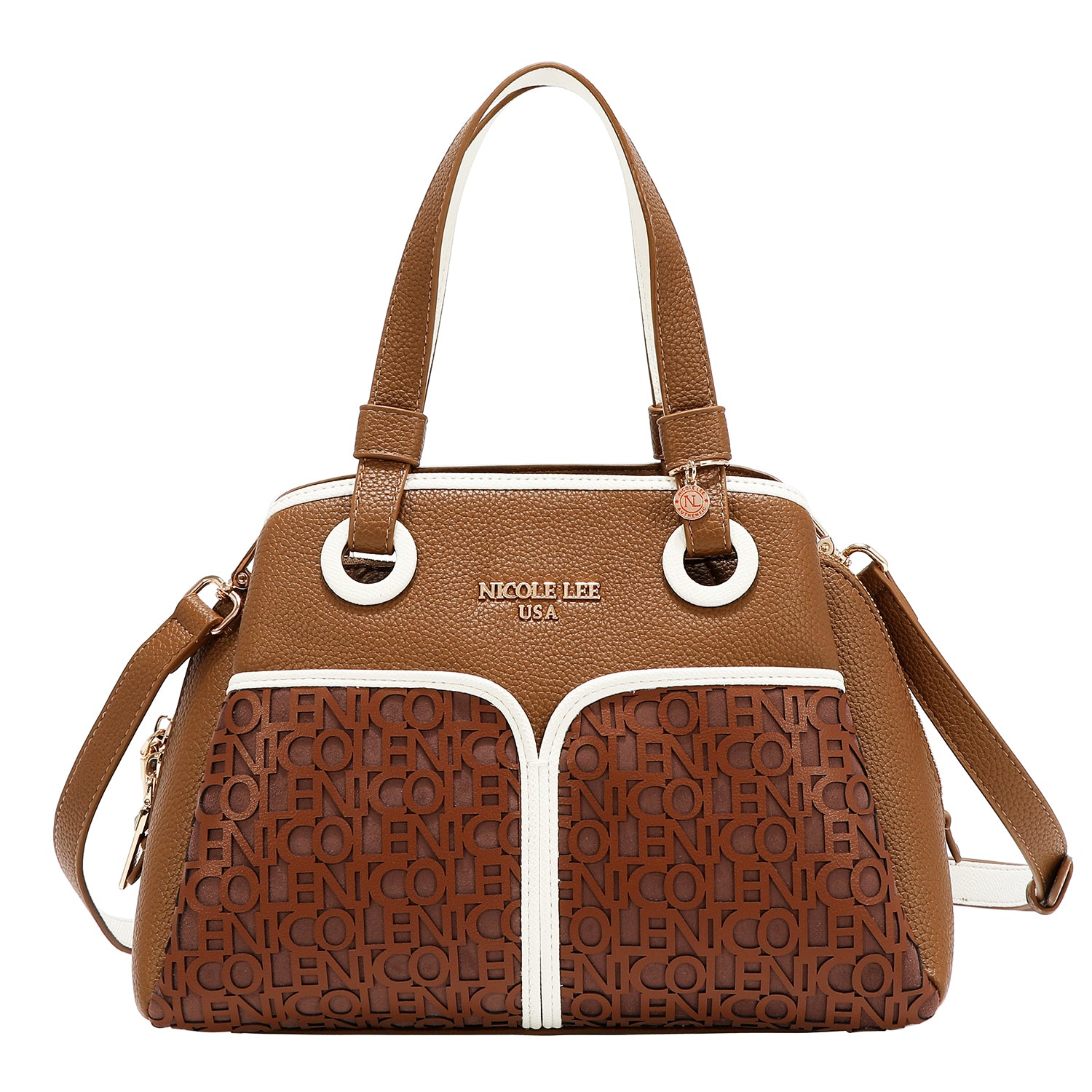 Bolso Satchel Nicole Lee Con Logo En Corte Laser FW26