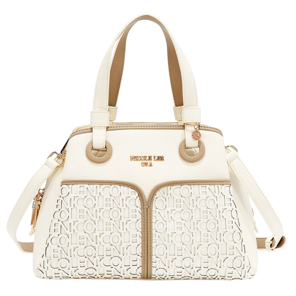 Bolso Satchel Nicole Lee Con Logo En Corte Laser FW26
