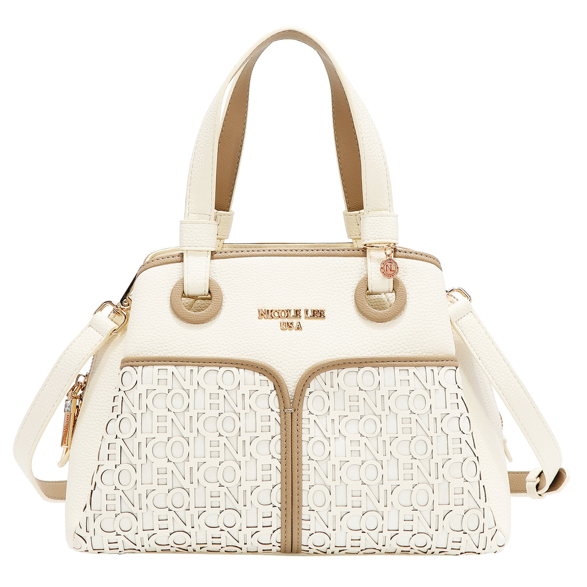 Bolso Satchel Nicole Lee Con Logo En Corte Laser FW26