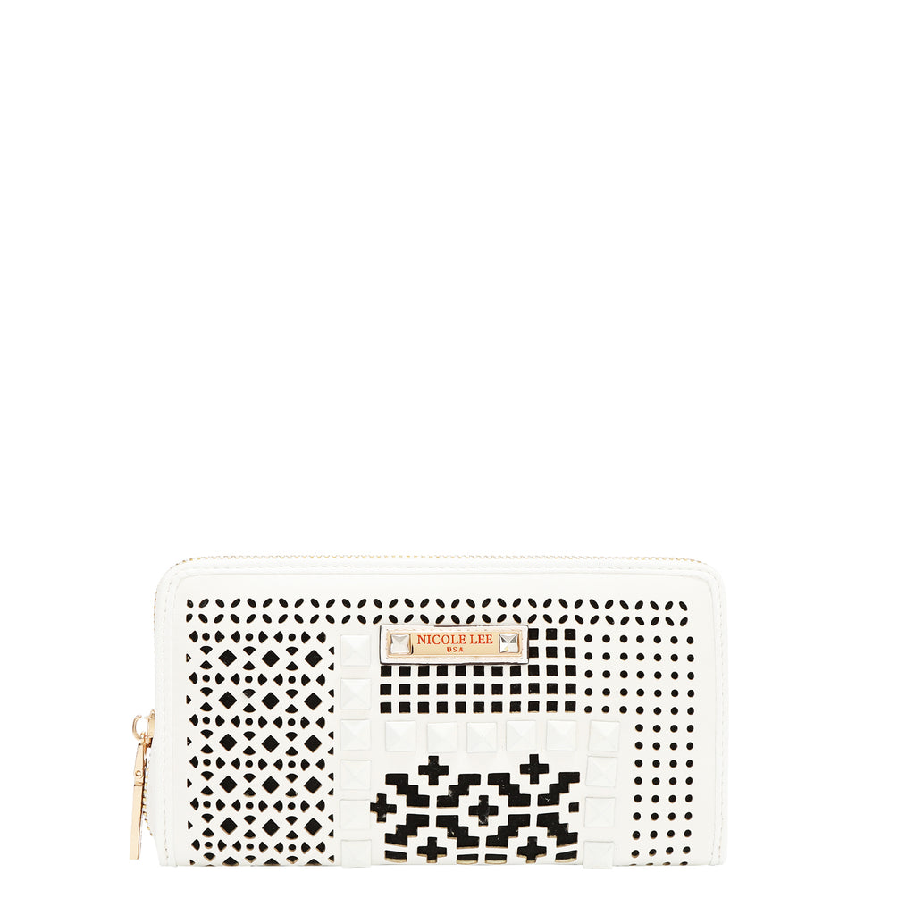 Cartera corte láser cierre Nicole Lee FW25