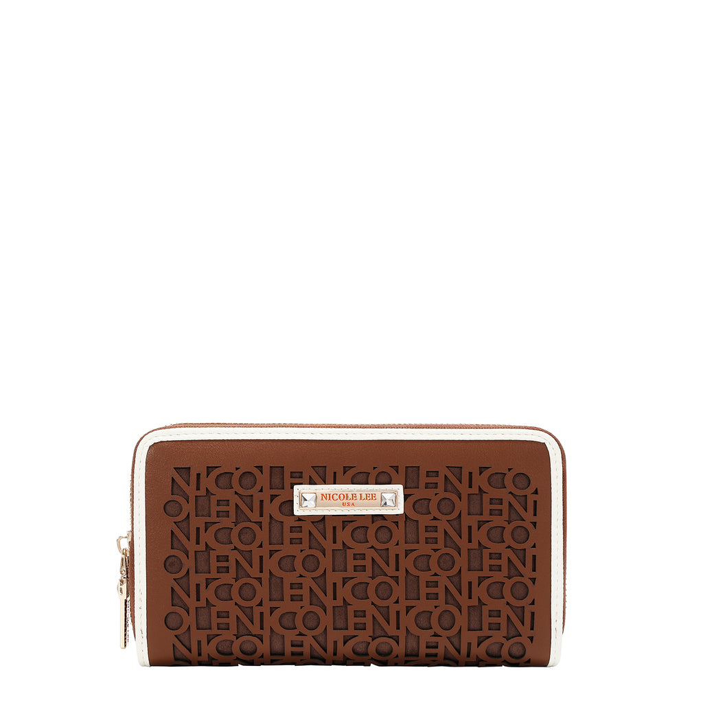 Cartera Nicole Lee De Cierre Con Logo En Corte Laser FW26
