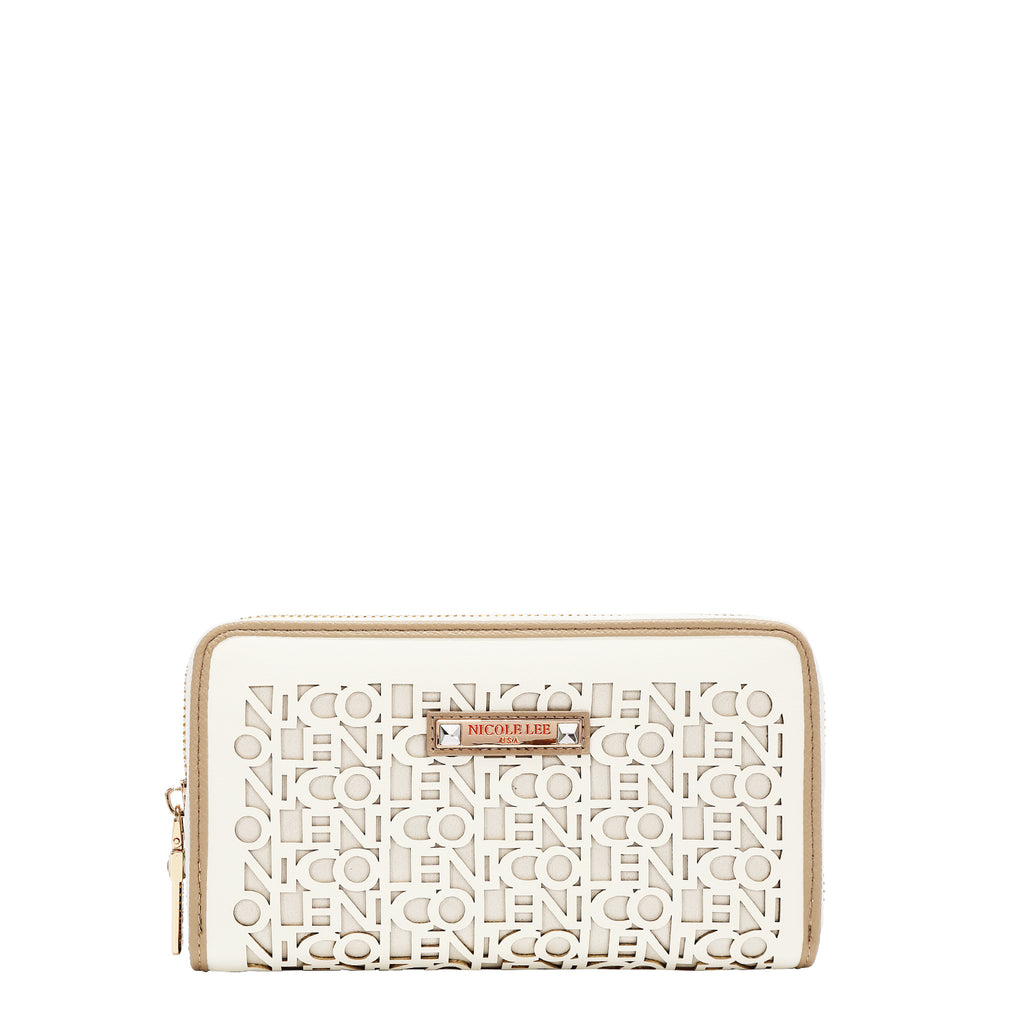 Cartera Nicole Lee De Cierre Con Logo En Corte Laser FW26