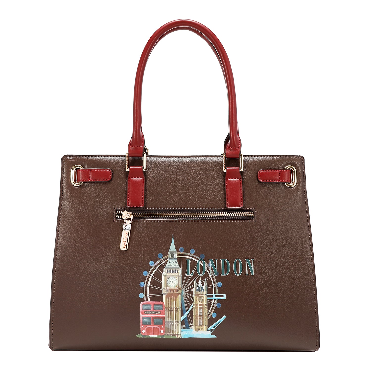 Bolsa Tote Nicole Lee Con Bolsillo Frontal London Eye FW26