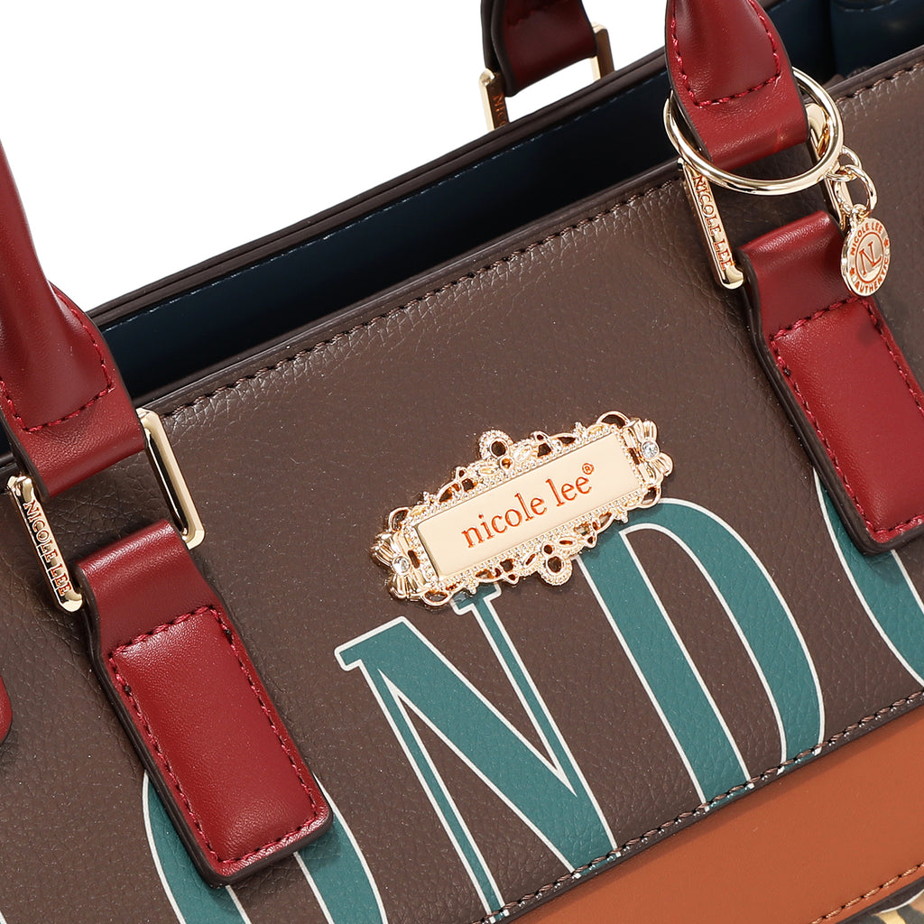 Bolsa Tote Nicole Lee Con Bolsillo Frontal London Eye FW26