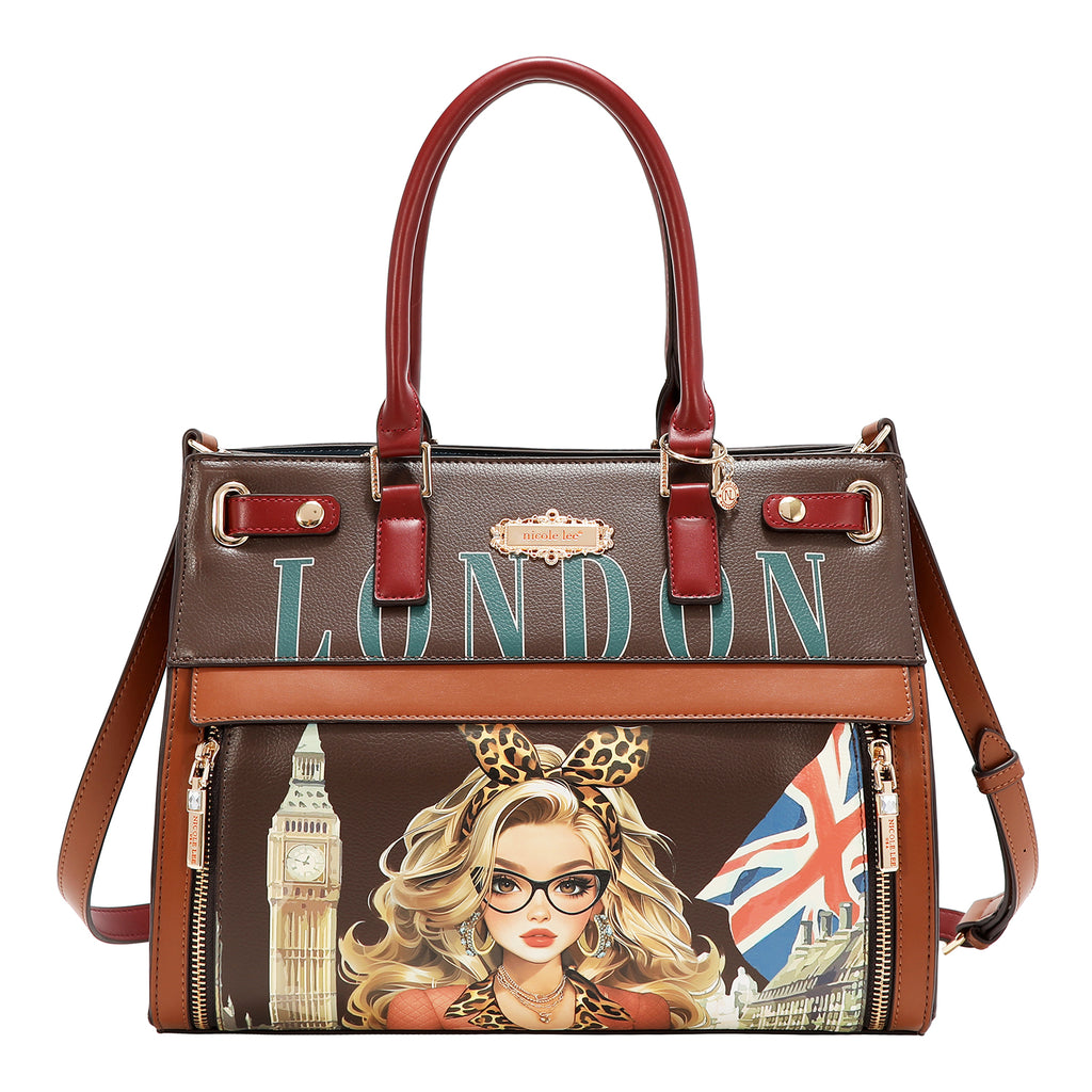 Bolsa Tote Nicole Lee Con Bolsillo Frontal London Eye FW26