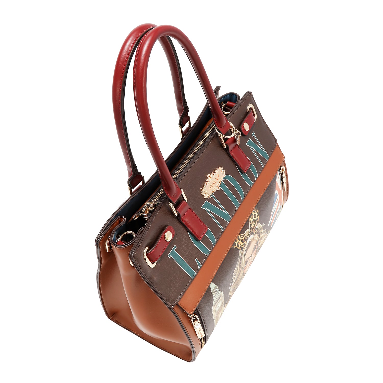 Bolsa Tote Nicole Lee Con Bolsillo Frontal London Eye FW26