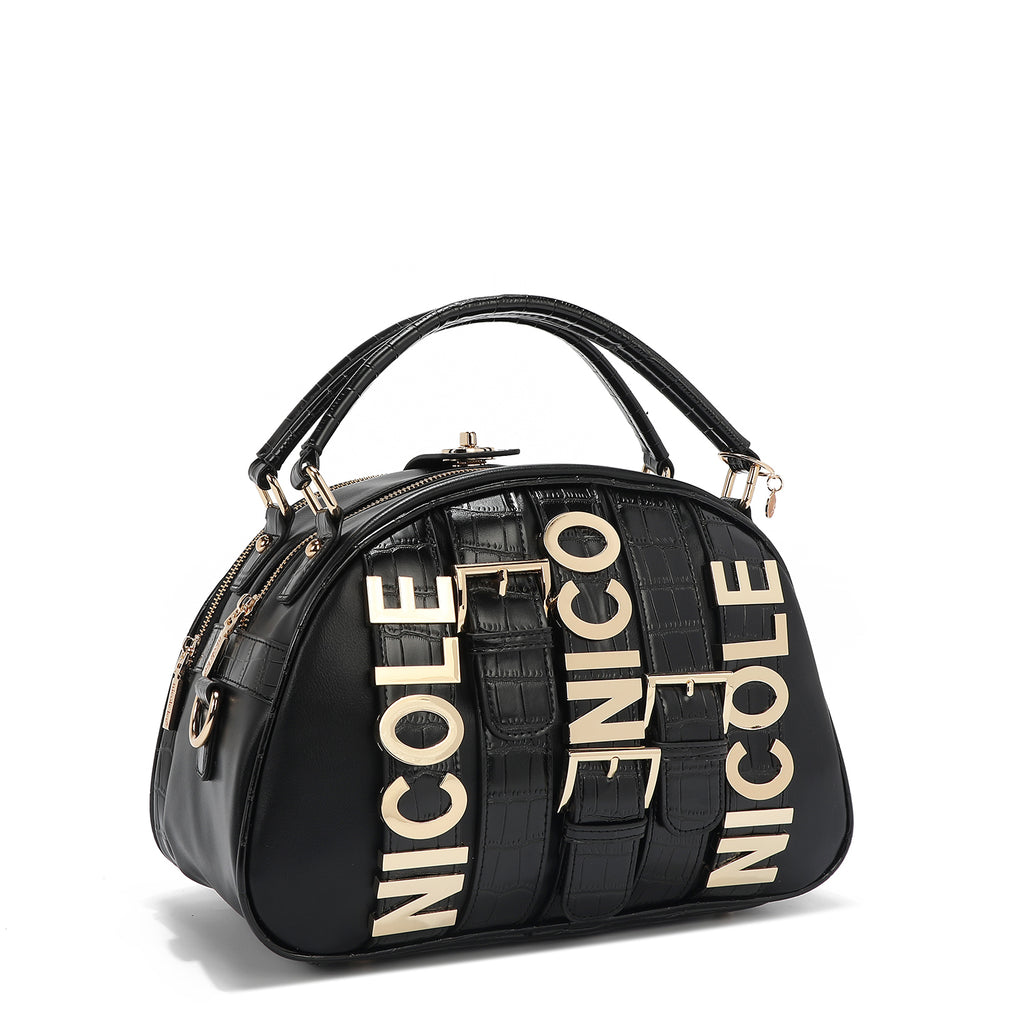 Bolsa Dome Nicole Lee Con Cinturon de Hebilla Metálica SS25