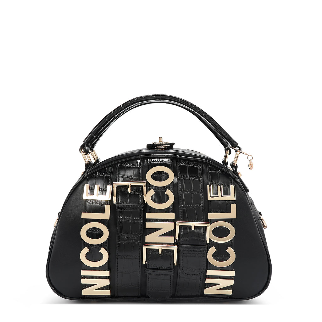 Bolsa Dome Nicole Lee Con Cinturon de Hebilla Metálica SS25