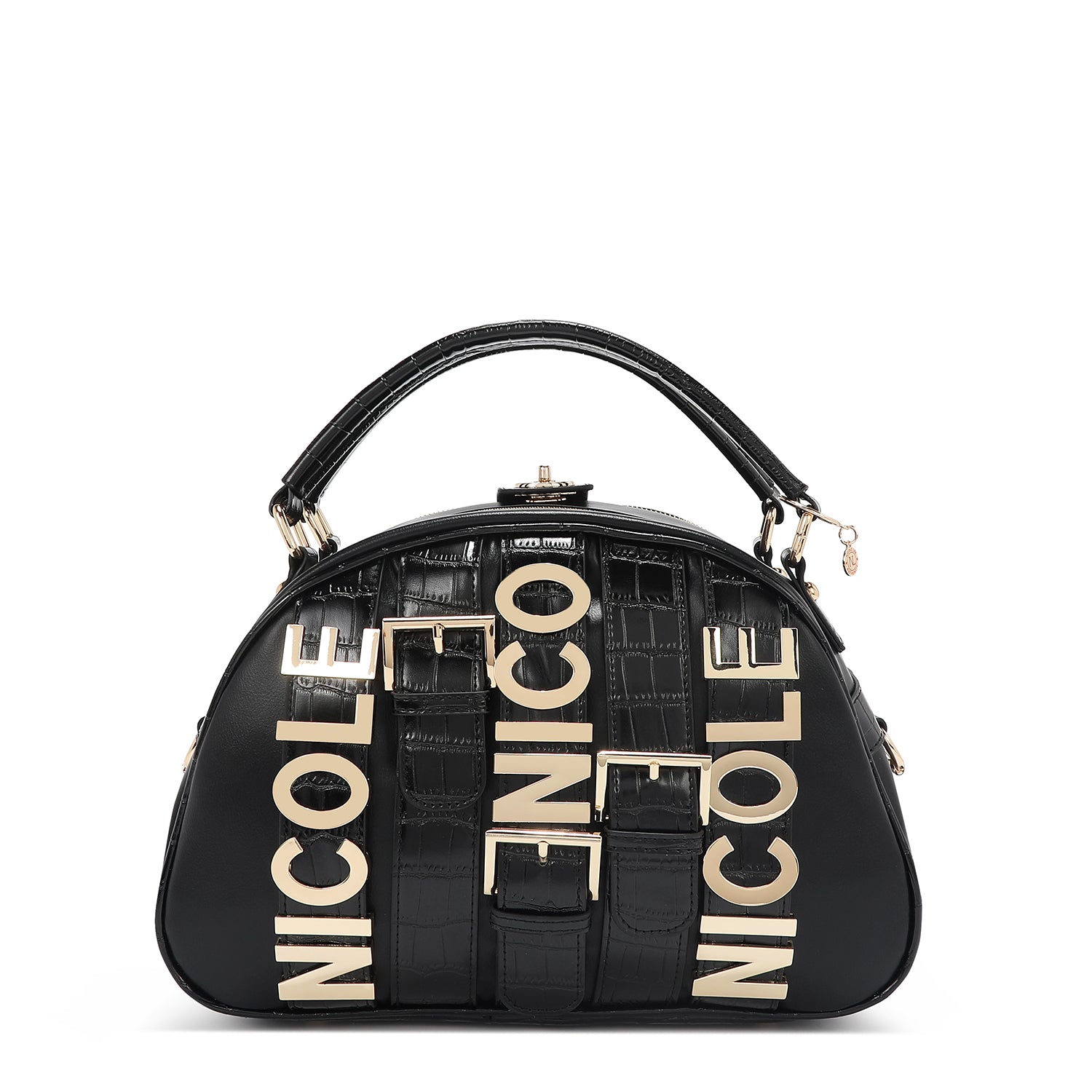 Bolsa Dome Nicole Lee Con Cinturon de Hebilla Metálica SS25