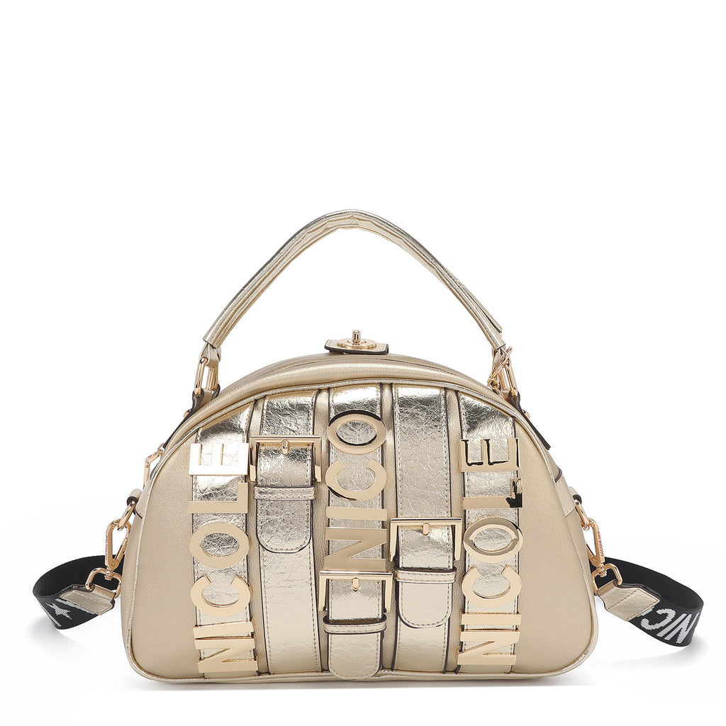 Bolsa Dome Nicole Lee Con Cinturon de Hebilla Metálica SS25