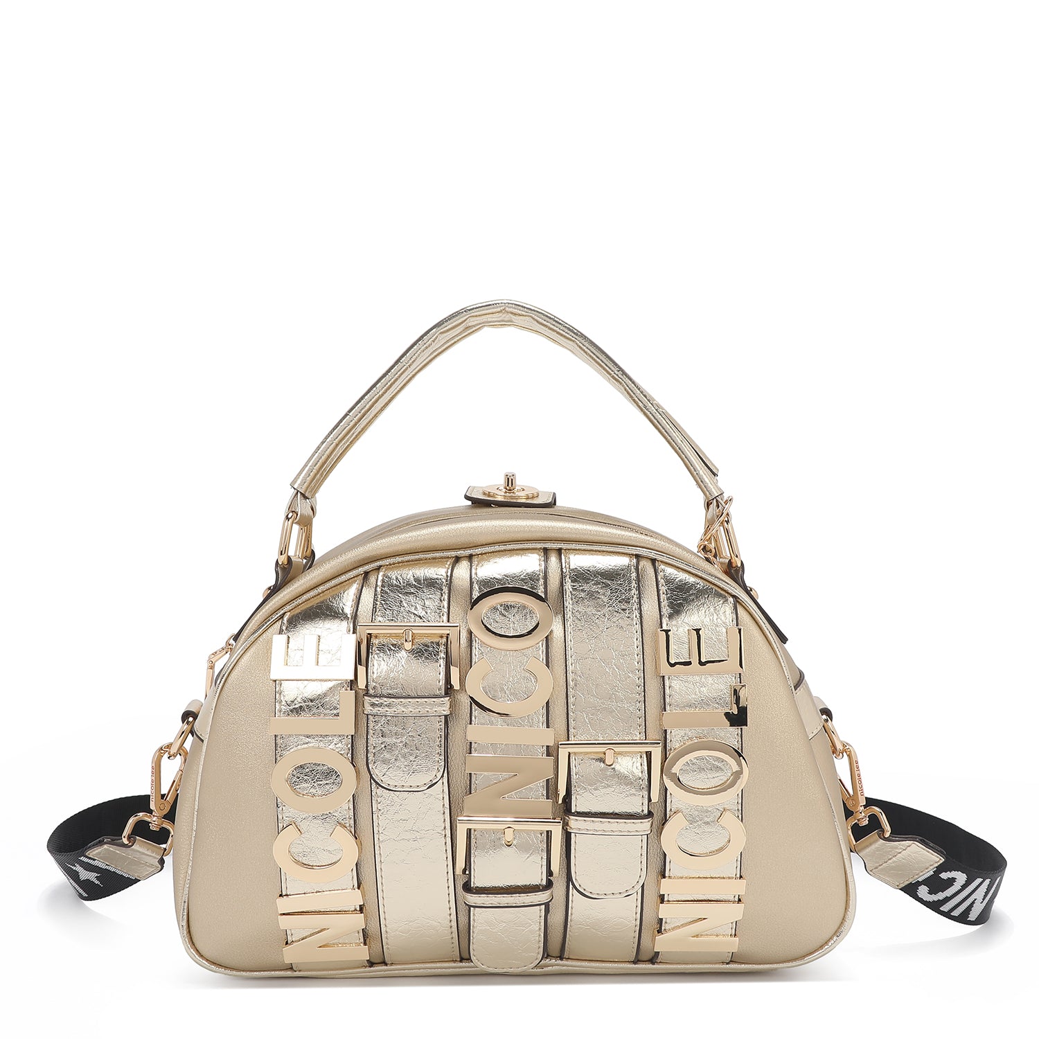 Bolsa Dome Nicole Lee Con Cinturon de Hebilla Metálica SS25