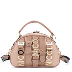 Bolsa Dome Nicole Lee Con Cinturon de Hebilla Metálica SS25