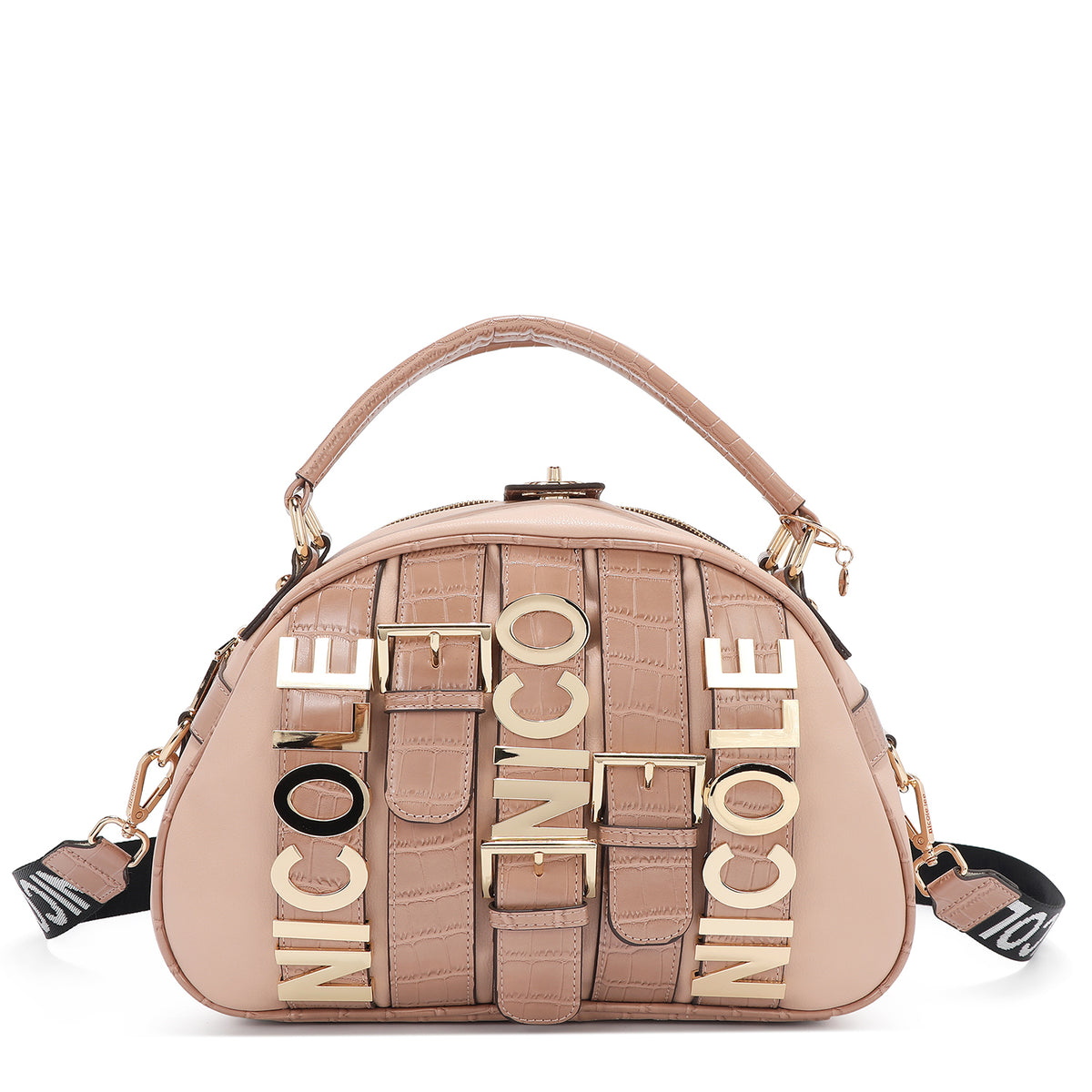Bolsa Dome Nicole Lee Con Cinturon de Hebilla Metálica SS25