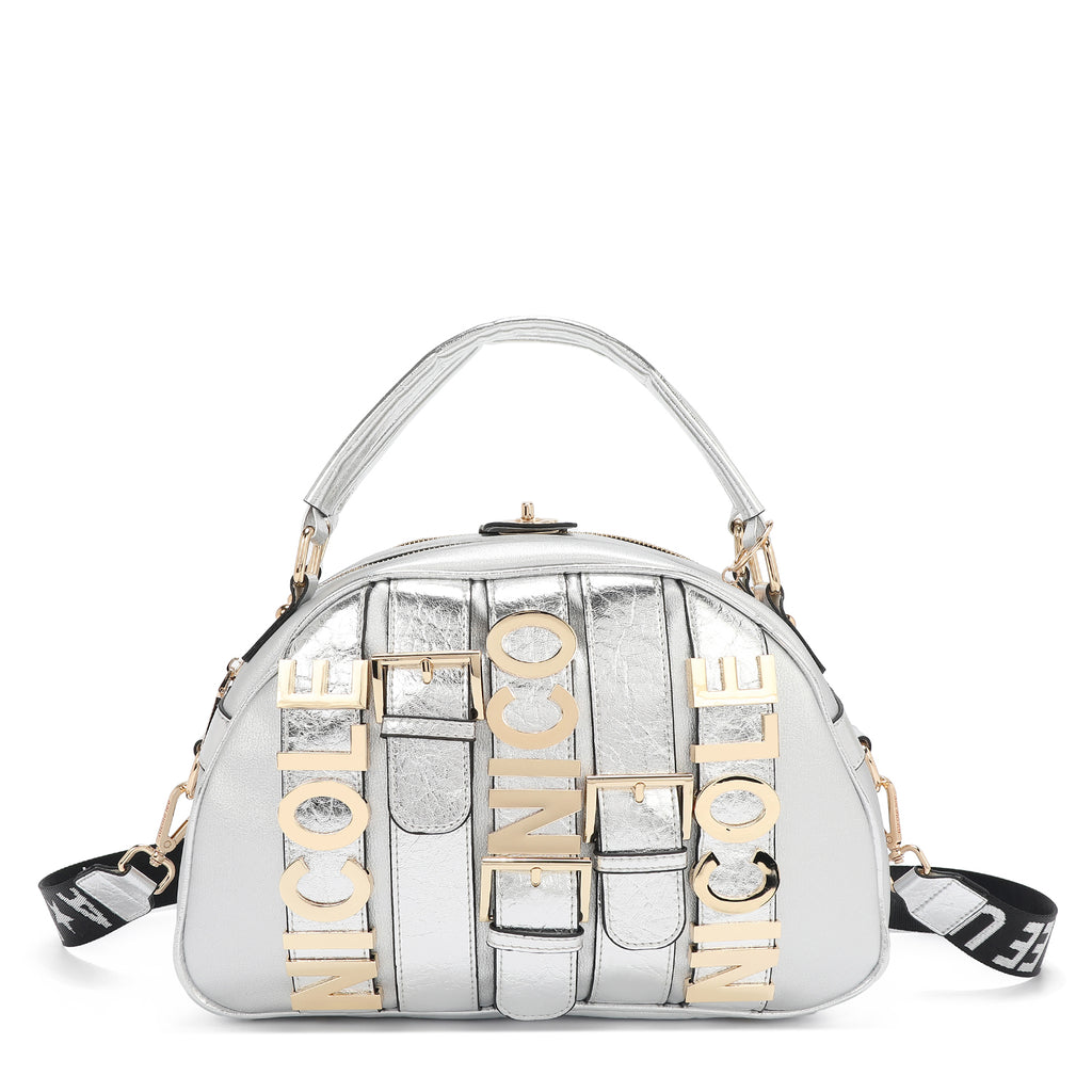 Bolsa Dome Nicole Lee Con Cinturon de Hebilla Metálica SS25
