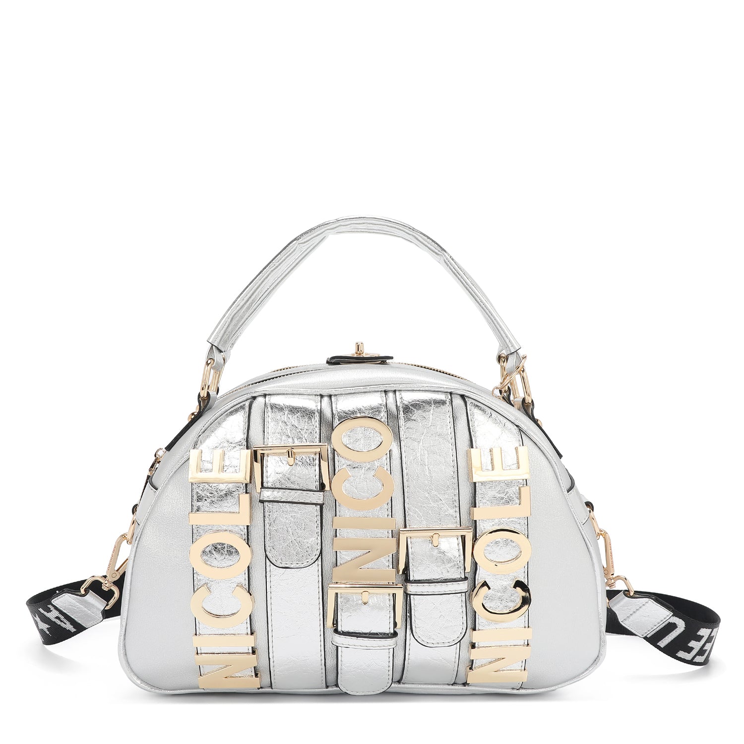 Bolsa Dome Nicole Lee Con Cinturon de Hebilla Metálica SS25