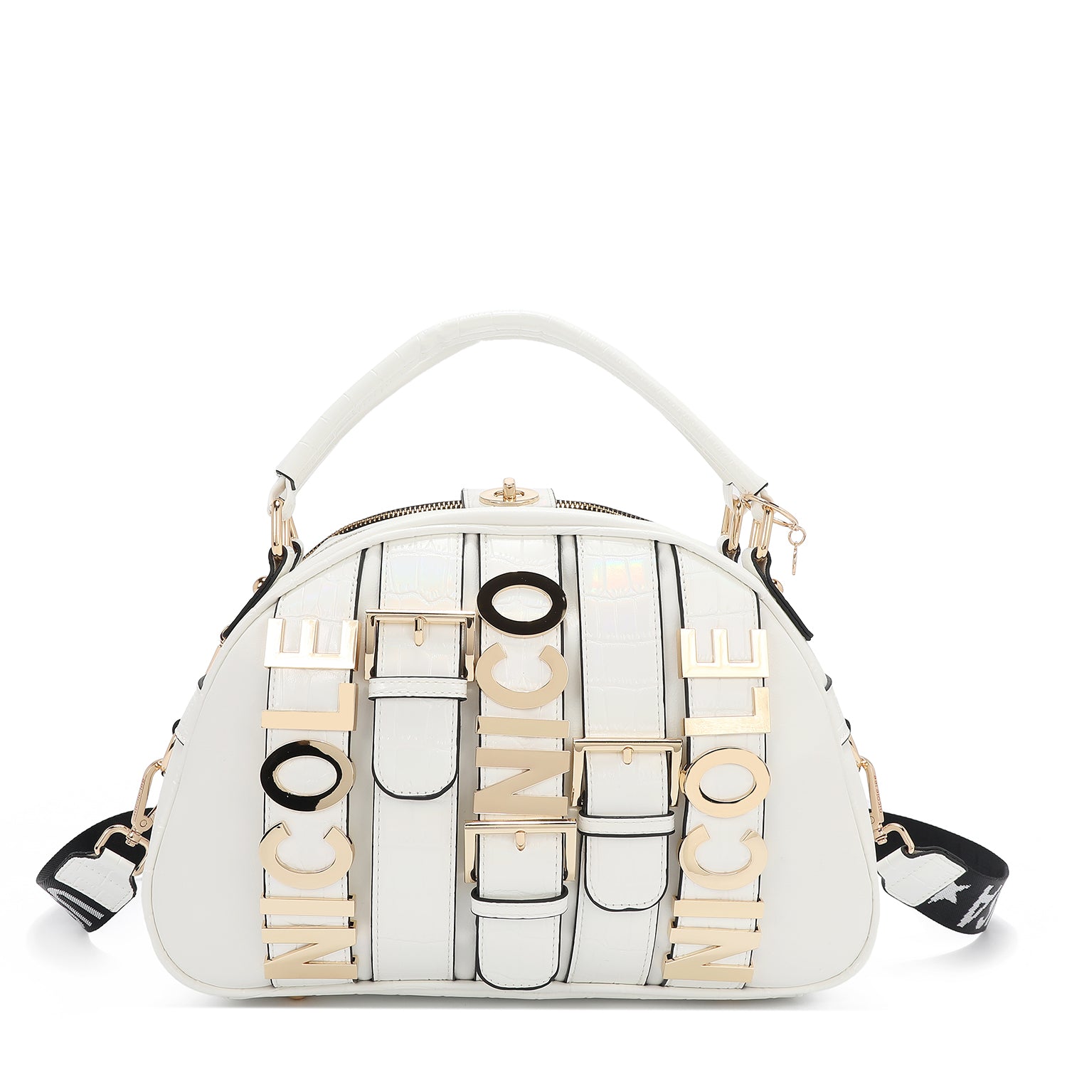 Bolsa Dome Nicole Lee Con Cinturon de Hebilla Metálica SS25