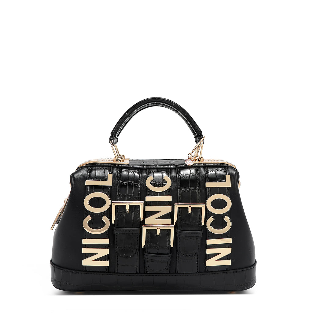 Bolsa de Mano Nicole Lee Con Cinturon de Hebilla Metálica
