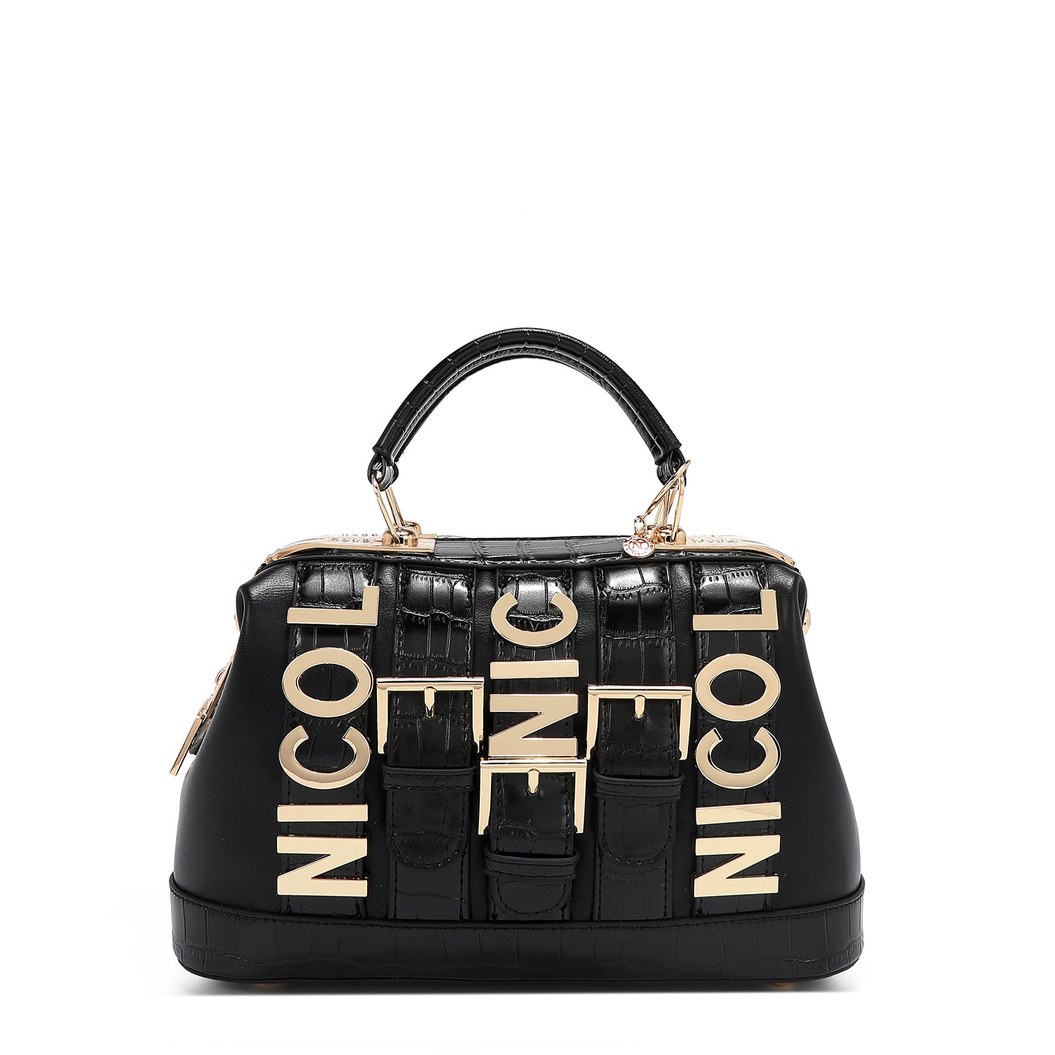 Bolsa de Mano Nicole Lee Con Cinturon de Hebilla Metálica