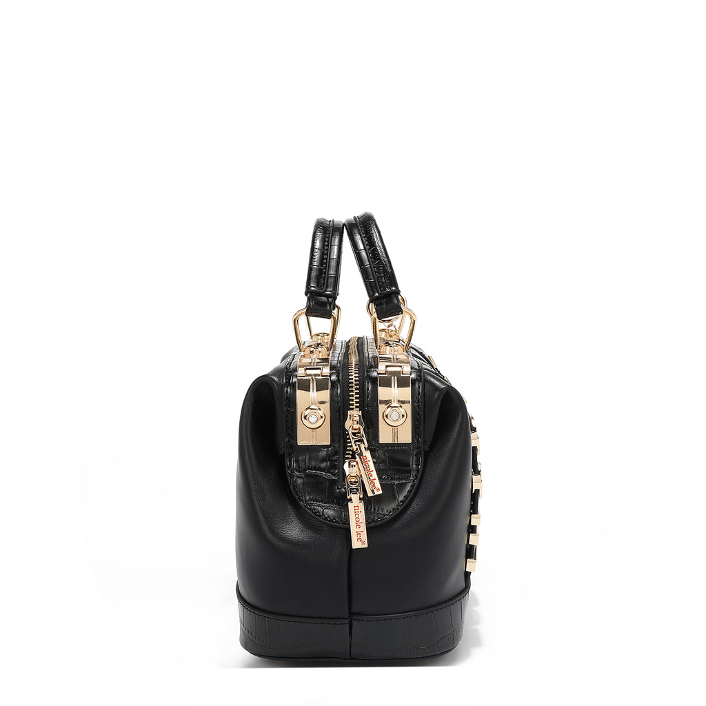 Bolsa de Mano Nicole Lee Con Cinturon de Hebilla Metálica