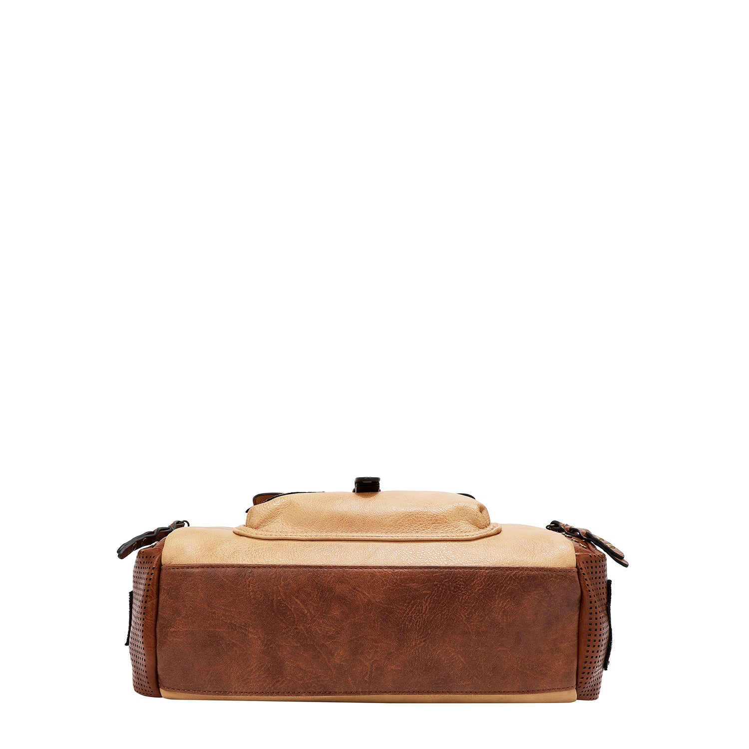 Bolsa boston Nicole Lee vintage con parches FW25