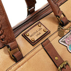 Bolsa boston Nicole Lee vintage con parches FW25