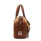 Bolsa boston Nicole Lee vintage con parches FW25