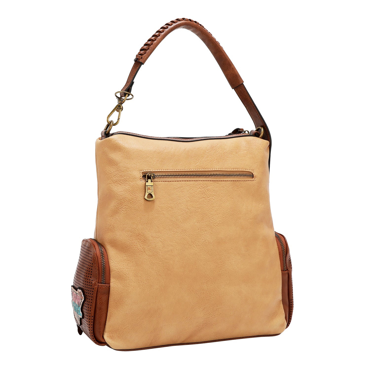 Bolsa shopper Nicole Lee vintage con parches FW25