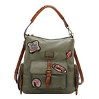 Bolsa shopper Nicole Lee vintage con parches FW25