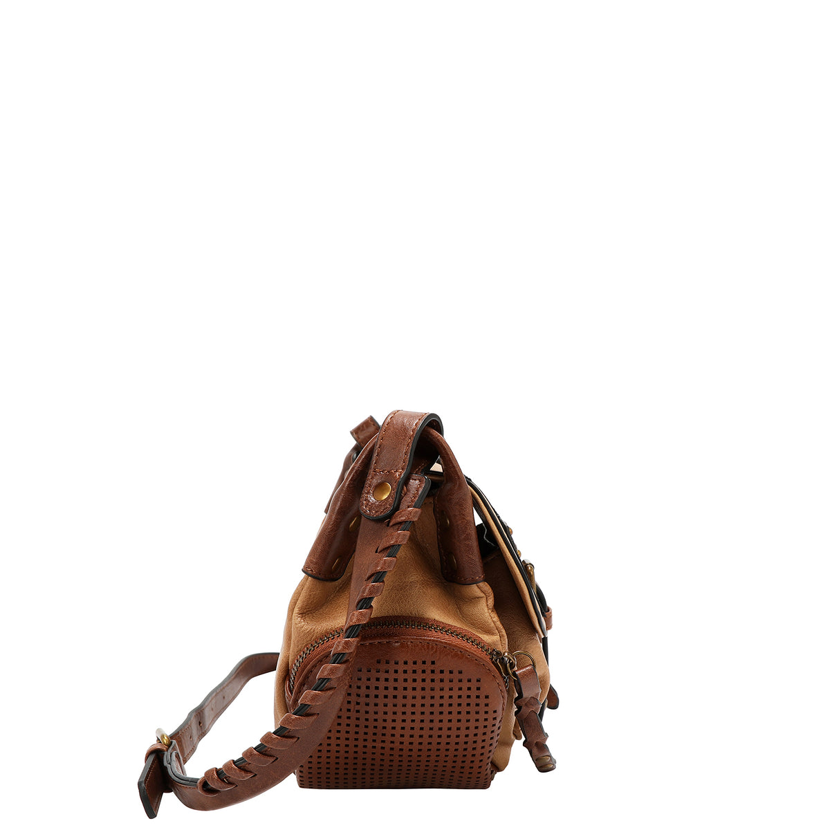 Bolsa Mensajera Nicole Lee Vintage Con Parches FW25
