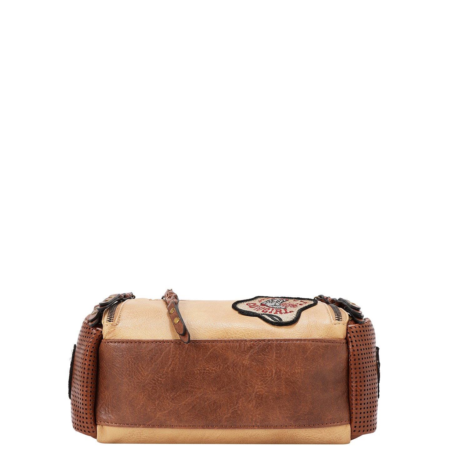 Bolsa shoulder Nicole Lee vintage con parches FW25