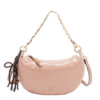 Bolsa media luna Nicole Lee acabado brillante y llavero FW25