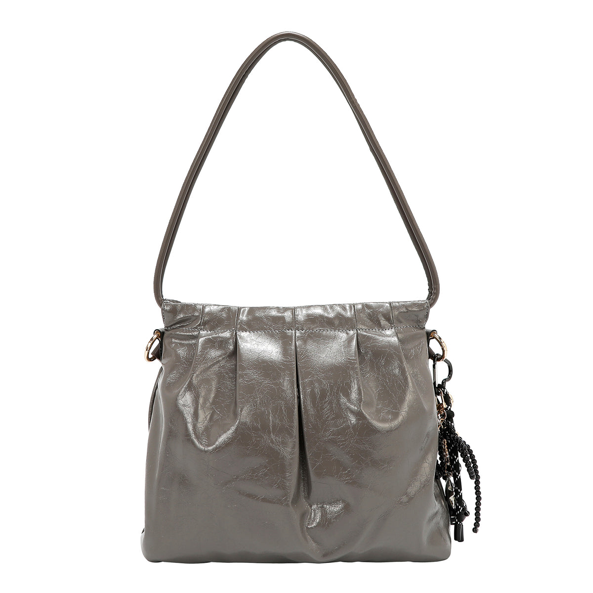 Bolsa satchel Nicole Lee acabado brillante y llavero FW25