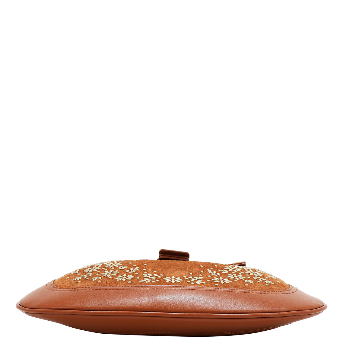 Bolsa Shoulder Nicole Lee De Gamuza Con Flores Y Hojas FW25