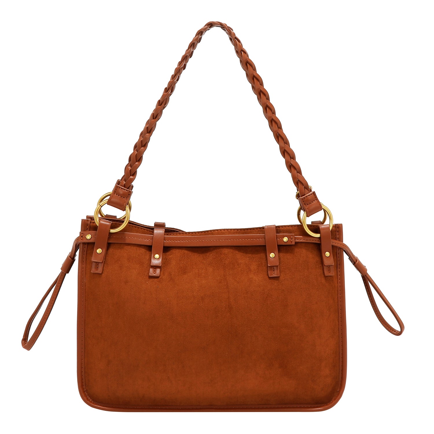Bolsa Tote Nicole Lee De Gamuza Con Flores Y Hojas FW25