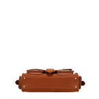 Bolsa mensajera Nicole Lee de gamuza con flores y hojas FW25