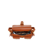 Bolsa mensajera Nicole Lee de gamuza con flores y hojas FW25