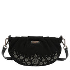 Bolsa cruzada Nicole Lee de gamuza con flores y hojas FW25