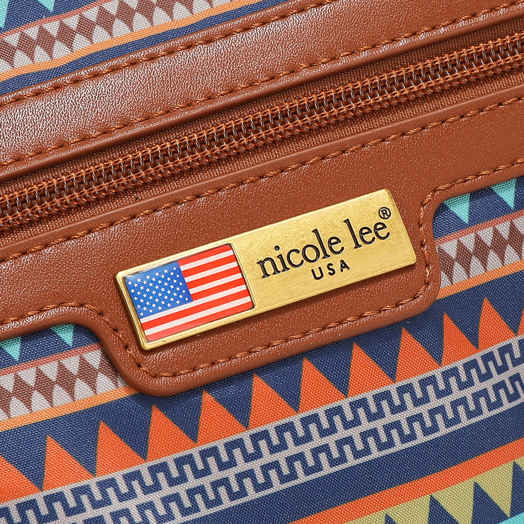 Bolsa cruzada Nicole Lee de gamuza con flores y hojas FW25