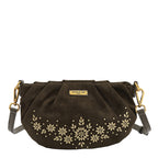 Bolsa cruzada Nicole Lee de gamuza con flores y hojas FW25