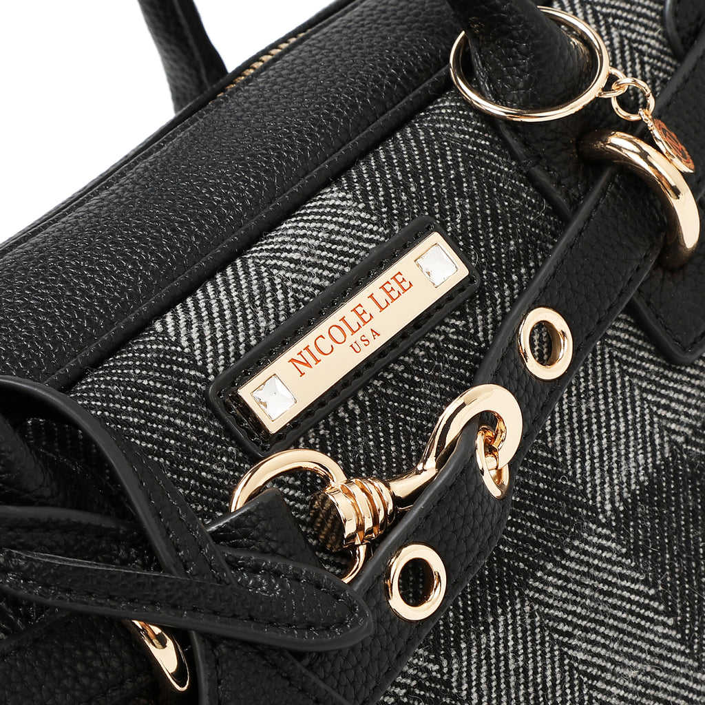 Bolsa De Mano Nicole Lee Estampada De Cuadros FW25