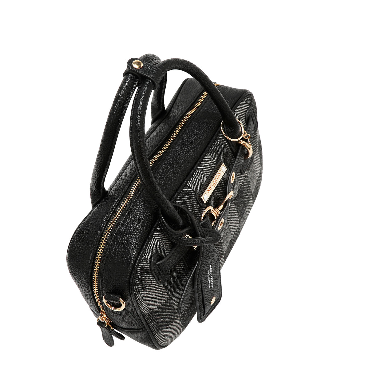 Bolsa De Mano Nicole Lee Estampada De Cuadros FW25