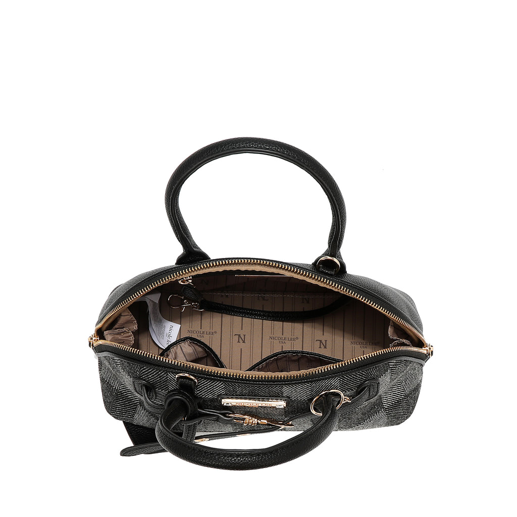 Bolsa Dome Nicole Lee Estampada De Cuadros FW25