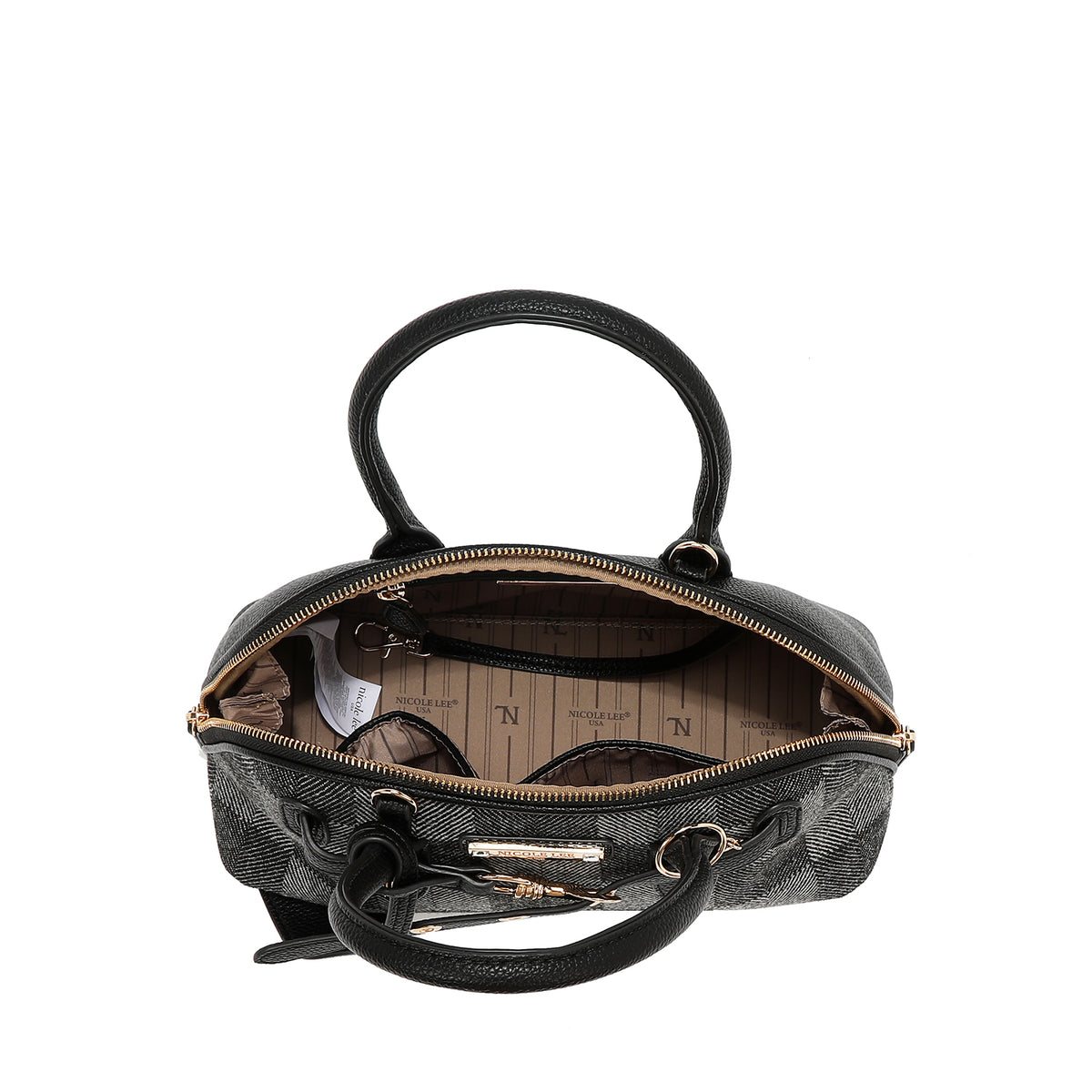 Bolsa Dome Nicole Lee Estampada De Cuadros FW25