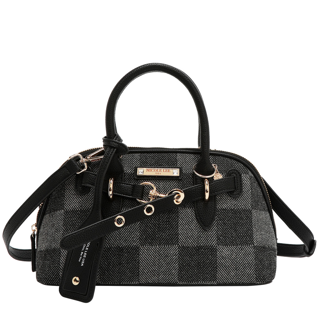 Bolsa Dome Nicole Lee Estampada De Cuadros FW25