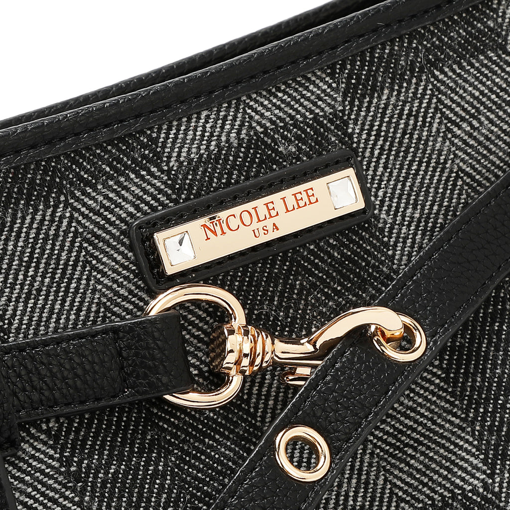 Bolsa Hobo Nicole Lee Estampada De Cuadros FW25