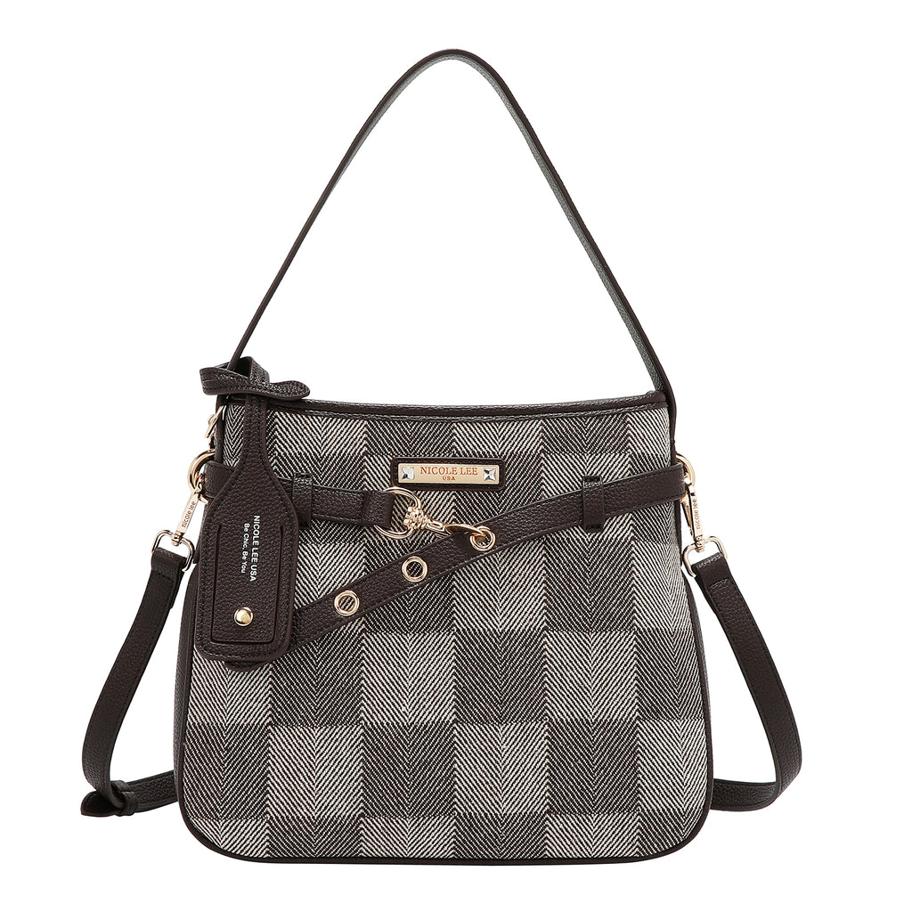 Bolsa Hobo Nicole Lee Estampada De Cuadros FW25