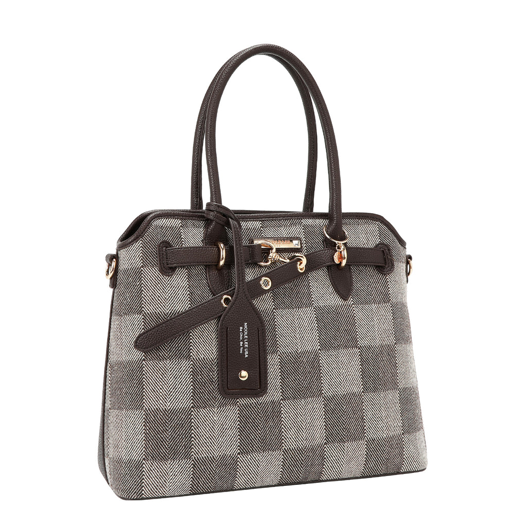 Bolsa Cuadrada Nicole Lee Estampada De Cuadros FW25