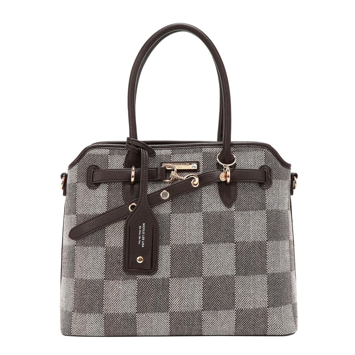 Bolsa Cuadrada Nicole Lee Estampada De Cuadros FW25