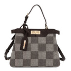 Bolsa de hombro Nicole Lee estampado de cuadros FW25