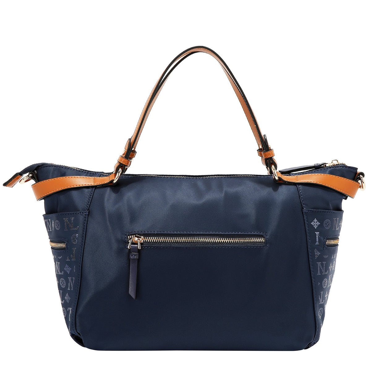 Bolsa satchel Nicole Lee de nylon holográfica FW25
